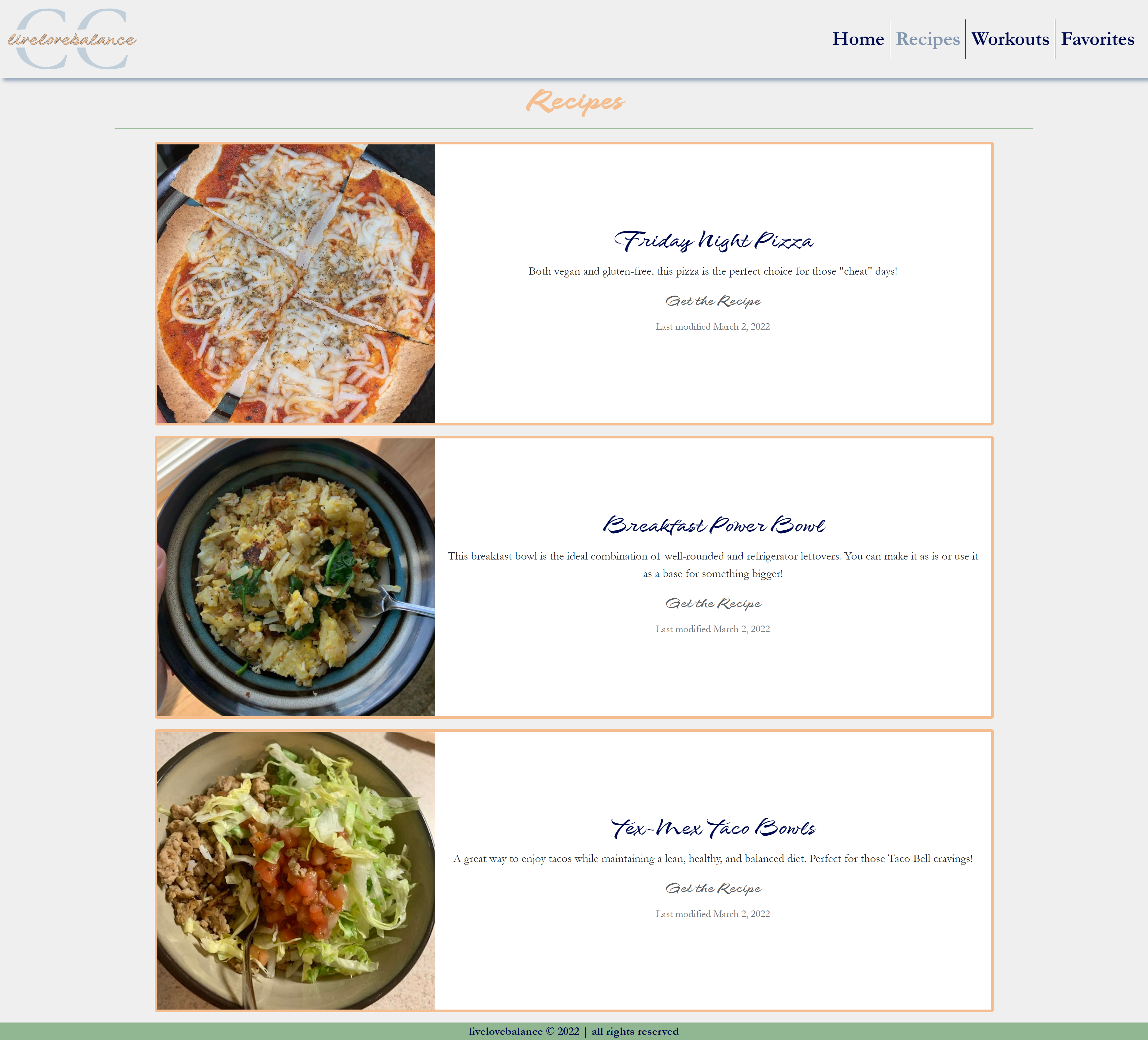 llb recipes page