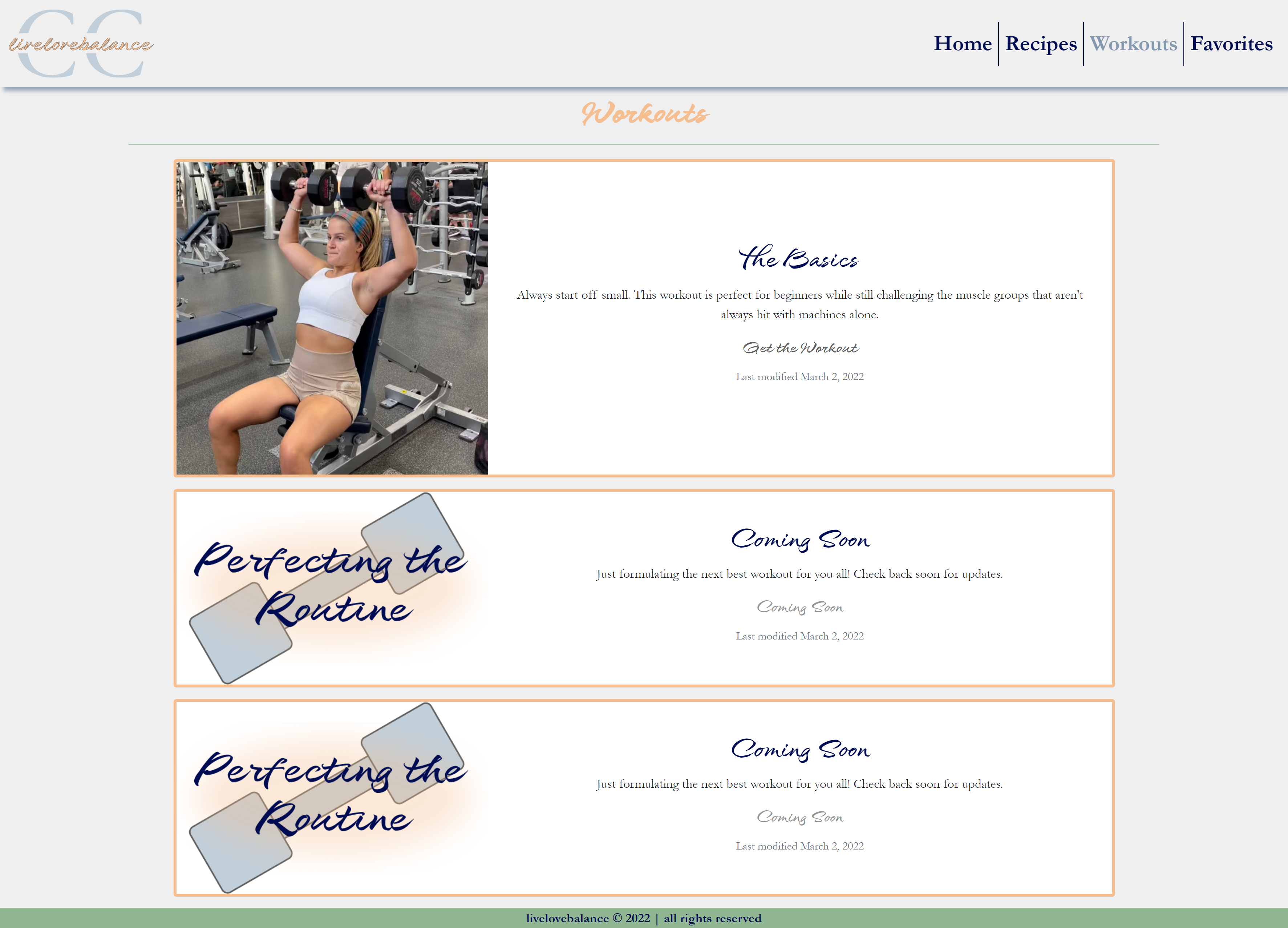 llb workouts page