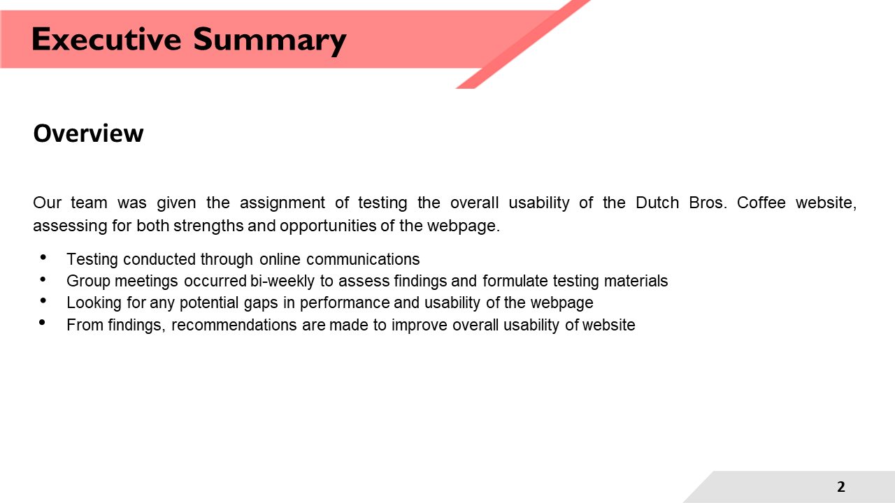 dutch bros usability report page 3